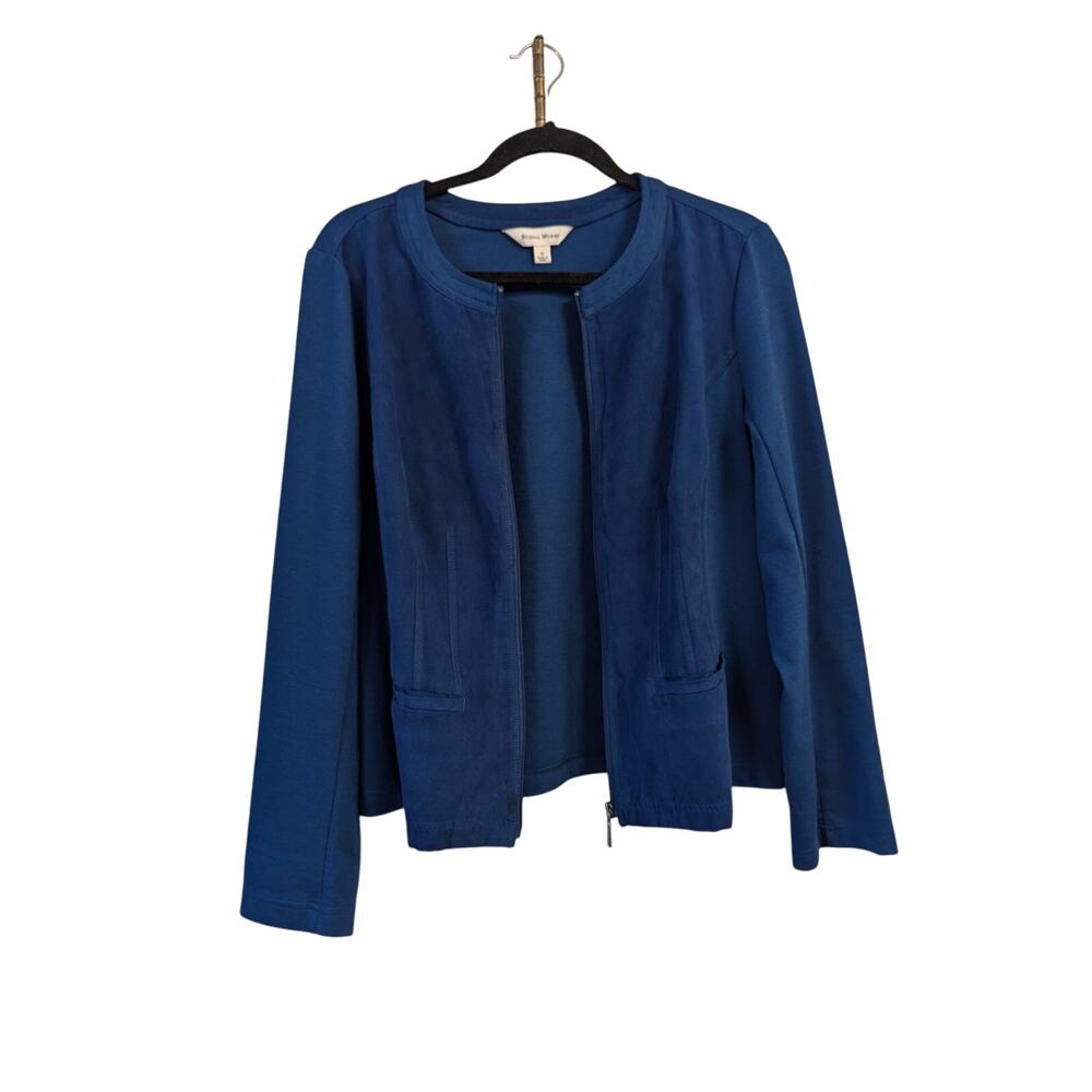 Women's Moto Jacket, Blue, Size 10